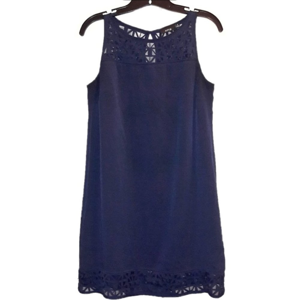 Apt. 9 Dark Navy Sleeveless Dress Sz S